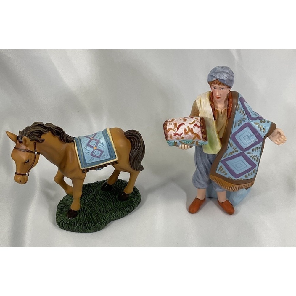Hawthorne Village Thomas Kincade Nativity Faithful Horse And Traveling Merchant